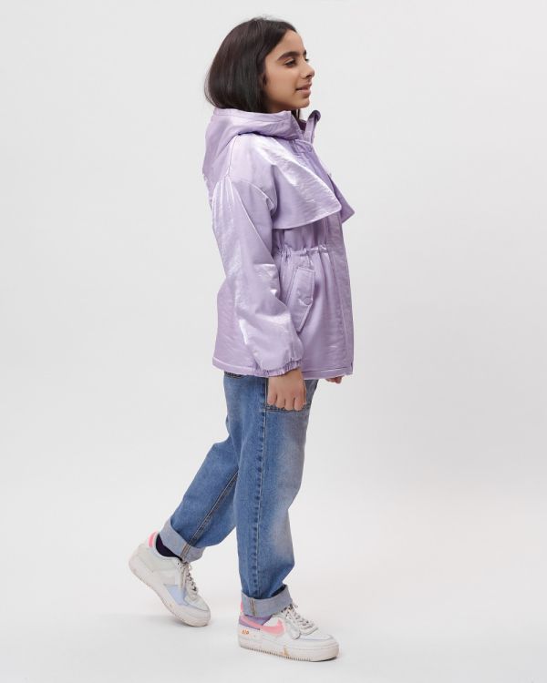 Purple demi-season jacket for girls 22001F